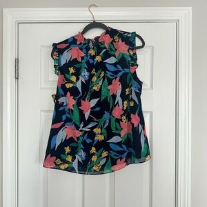 Floral Sleeveless Top - Multicolor